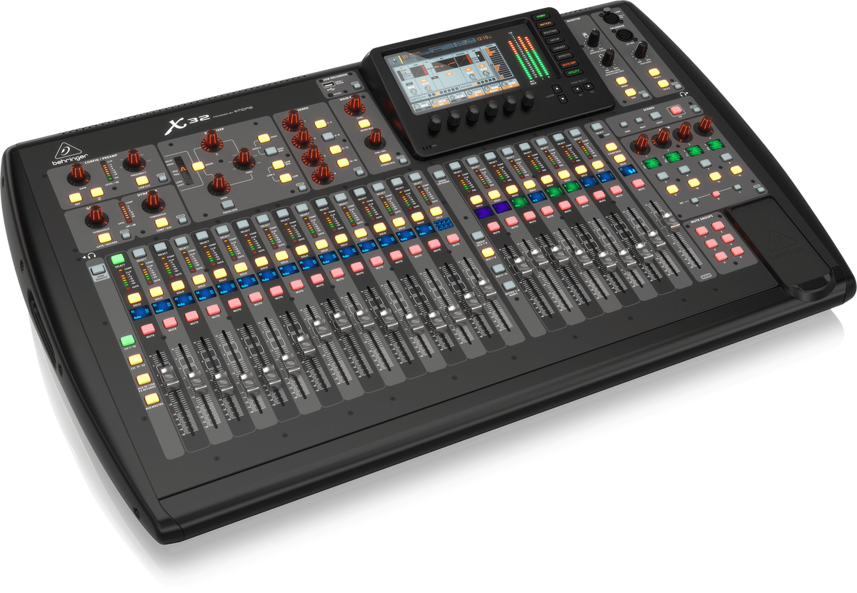 Consola digital Behringer X32 de 32 canales con faders motorizados
