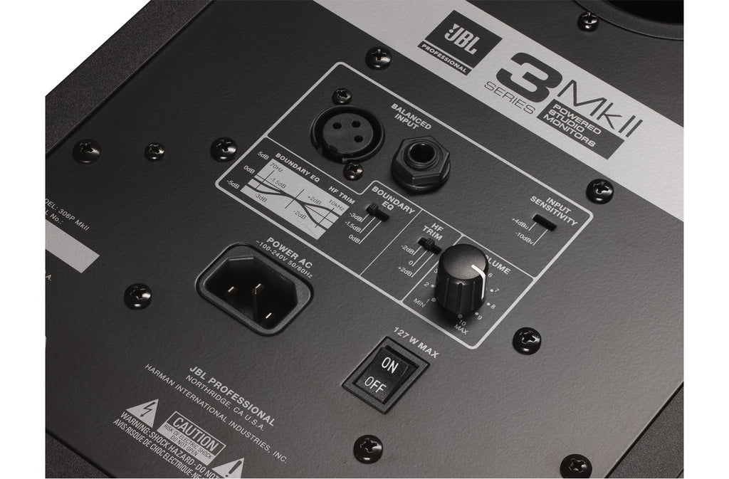 Par de monitores de estudio JBL 308P MkII de 8 pulgadas