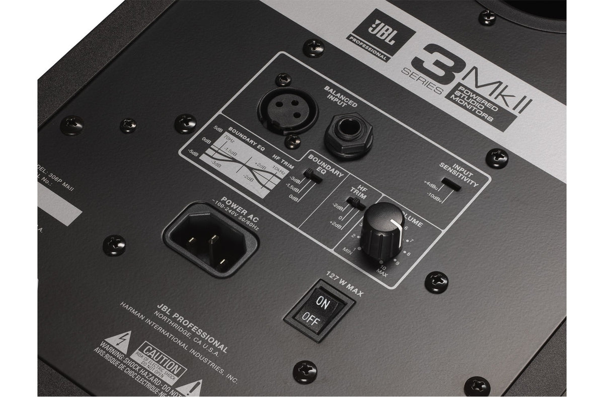 Par de monitores de estudio JBL 308P MkII de 8 pulgadas