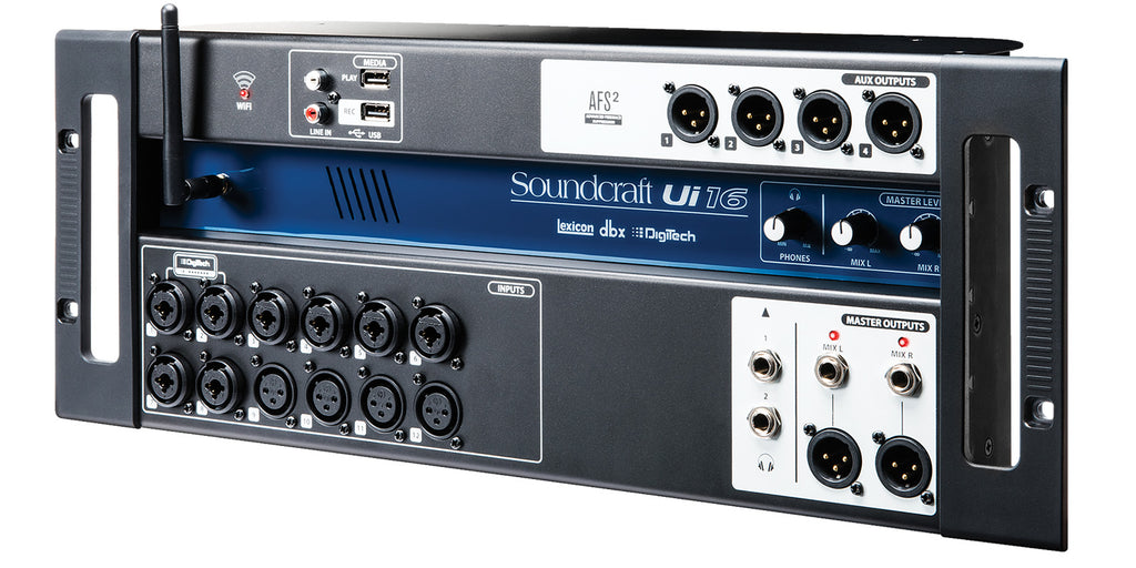 Consola digital Soundcraft Ui16 con control remoto por Wi-Fi