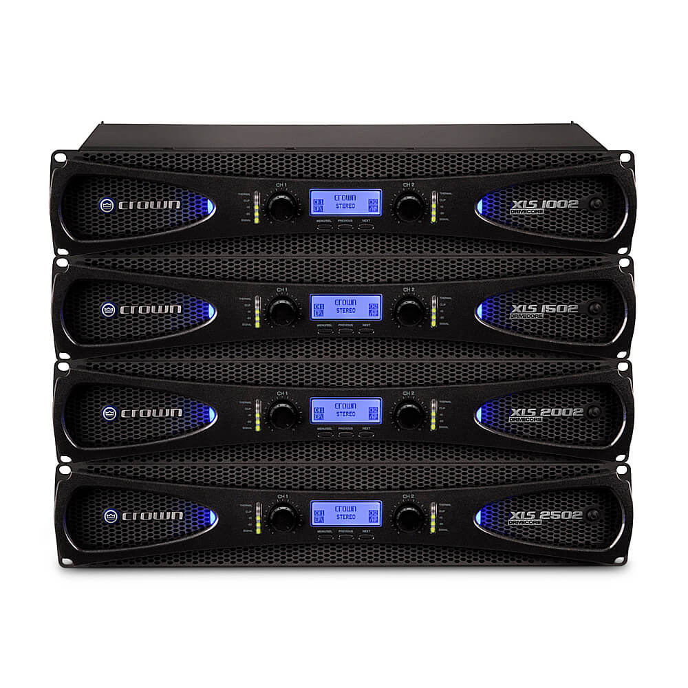 Amplificador de potencia Crown XLS 1002 de dos canales con crossover y limitador