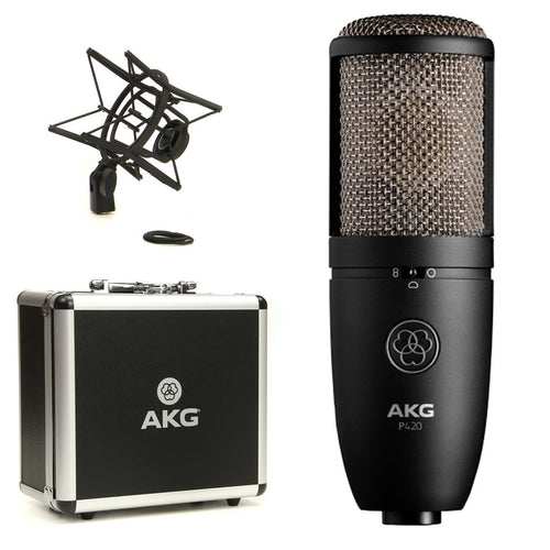 Micrófono de condensador AKG P420 para estudio con tres patrones polares