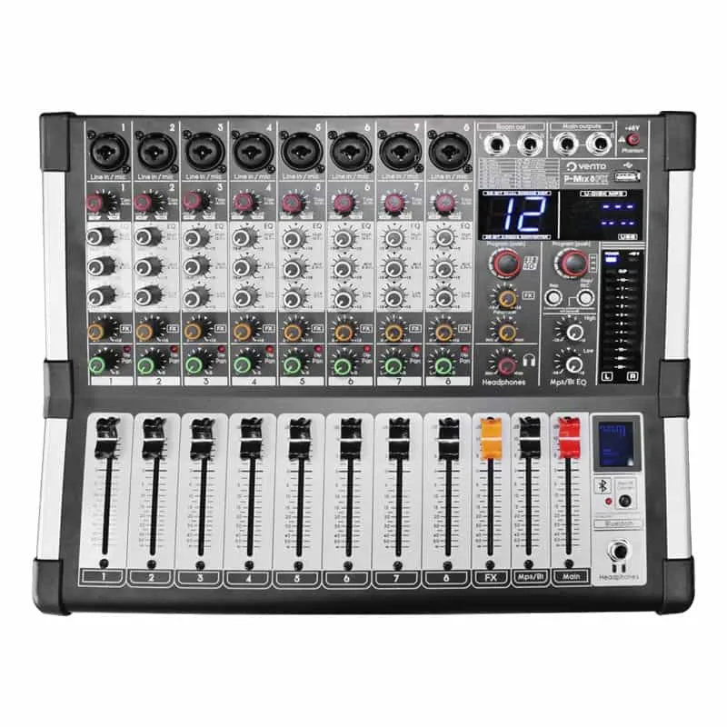 Consola amplificada Vento P-MIX8FX de 8 canales con Bluetooth