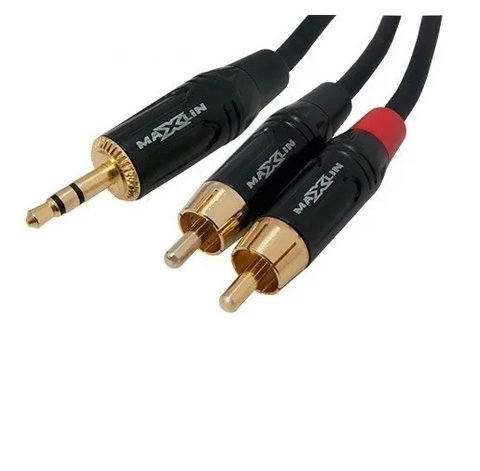 Cable de audio Maxlin MX500L1-8 de plug 3,5 mm estéreo a 2 RCA de 1,8 metros