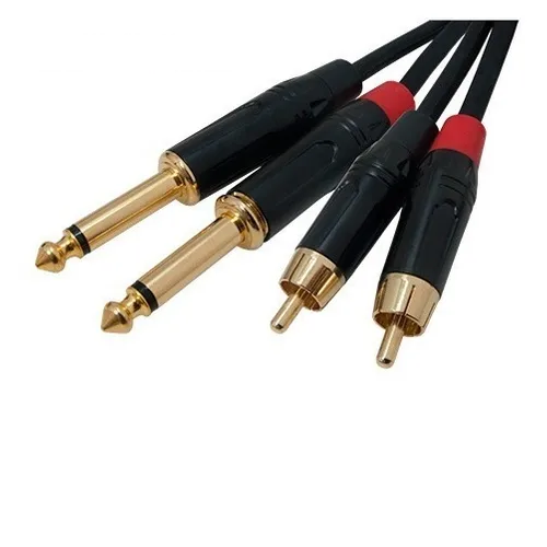 Cable de audio Maxlin MX450L2 de 2 RCA a 2 plug TS de 2 metros