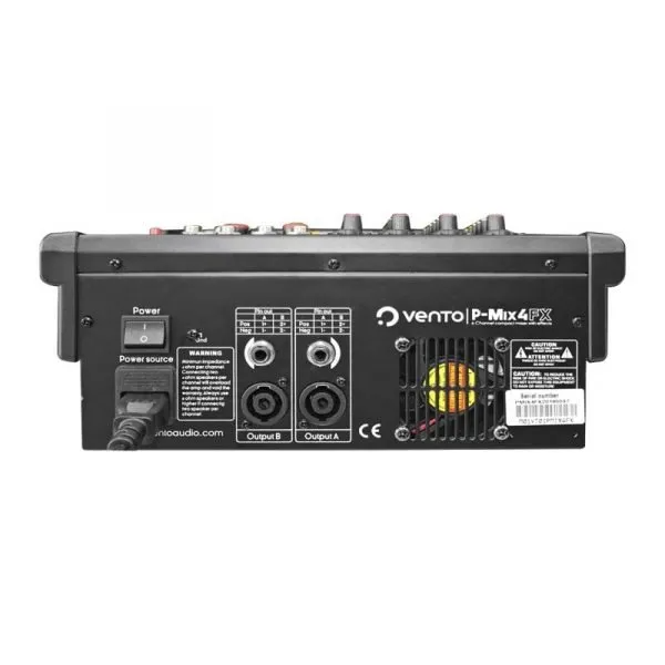 Consola amplificada Vento P-MIX4FX de 4 canales con Bluetooth