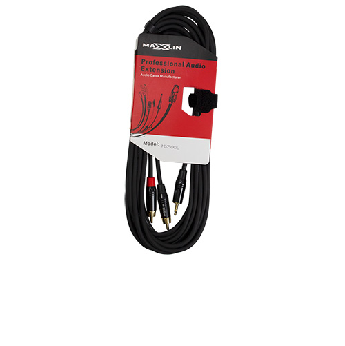 Cable de audio Maxlin MX500L1-8 de plug 3,5 mm estéreo a 2 RCA de 1,8 metros
