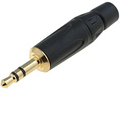 Plug metálico de 3,5 mm Maxlin PLUGTRS3-5BG negro con punta dorada