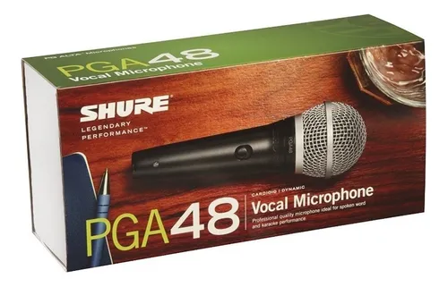 Micrófono dinámico de mano Shure PGA48-XLR con cable
