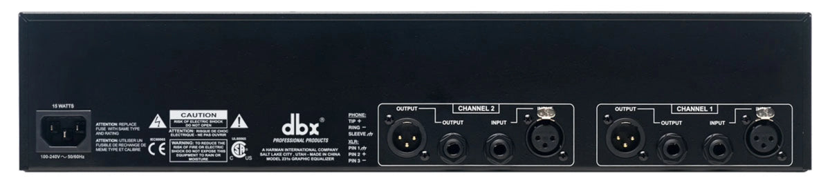 dbx 231SV Ecualizador gráfico de doble canal 31 bandas