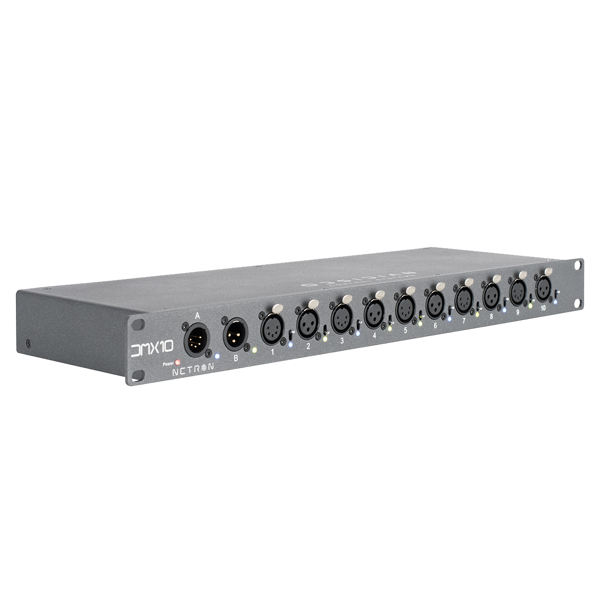 Obsidian DMX10-53 Splitter DMX rack 10 puertos XLR 5 y 3 pines
