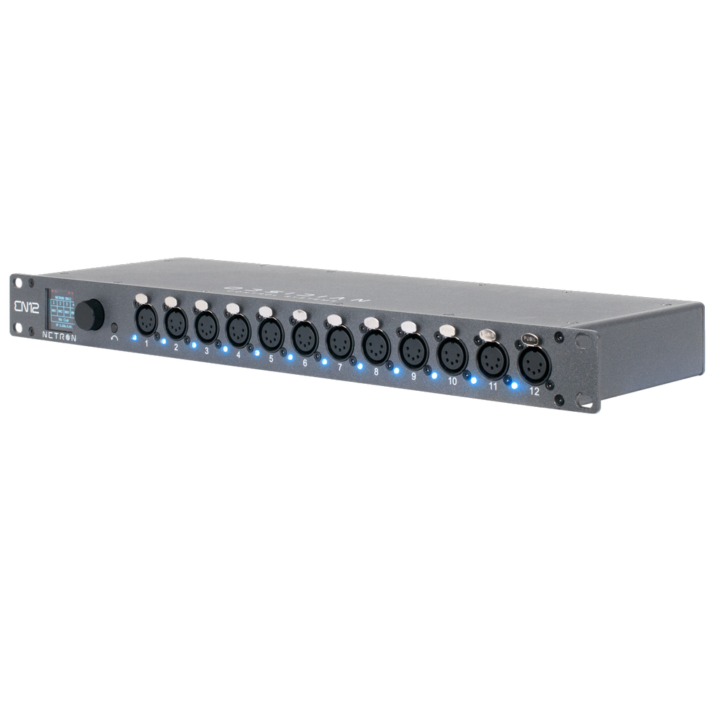 Obsidian Netron EN12 Splitter/nodo DMX RDM Art-Net sACN 12 puertos