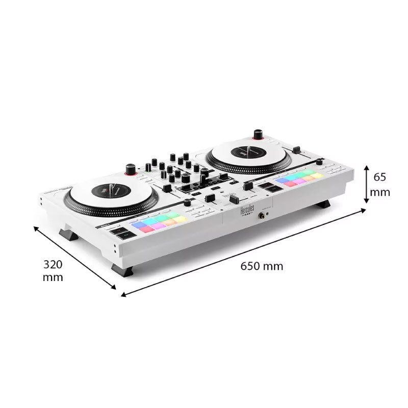 Controlador DJ Hercules Inpulse T7 White Edition en color blanco