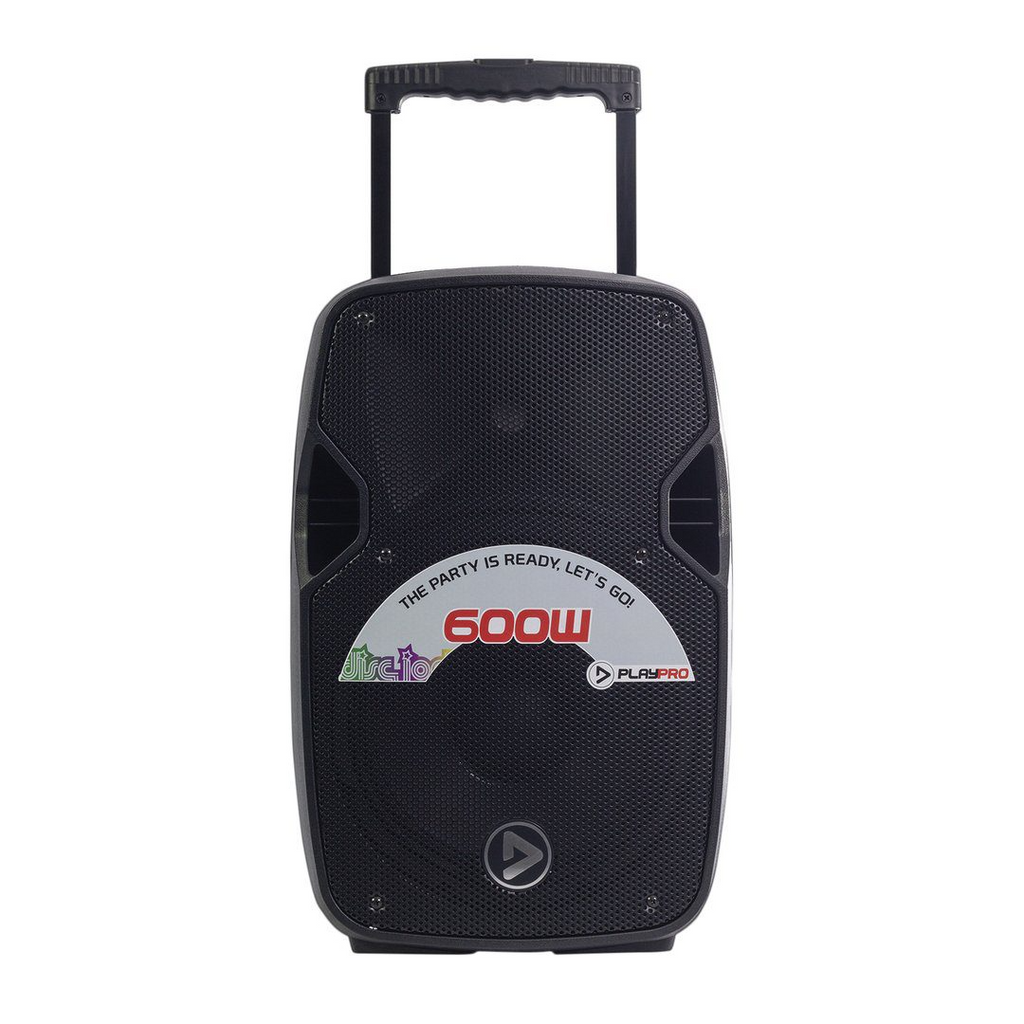 Cabina recargable PlayPro Party 600 de 10 pulgadas con Bluetooth