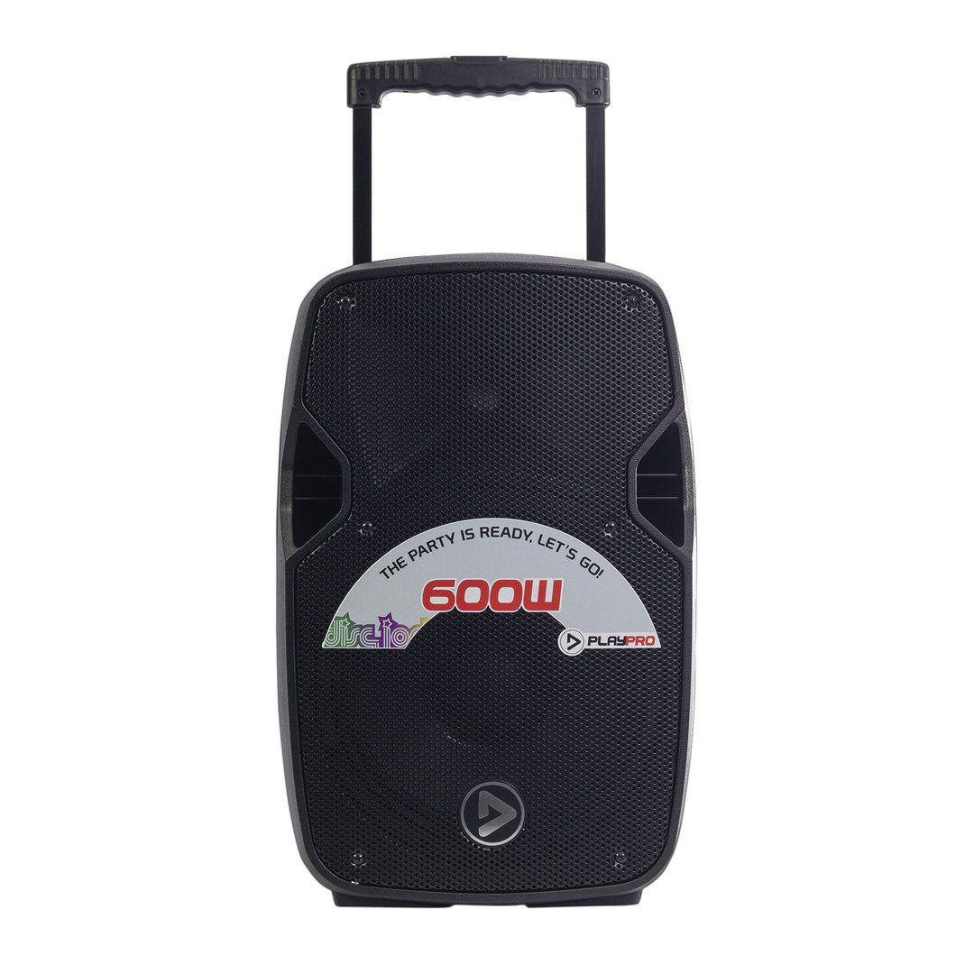 Cabina recargable PlayPro Party 600 de 10 pulgadas con Bluetooth