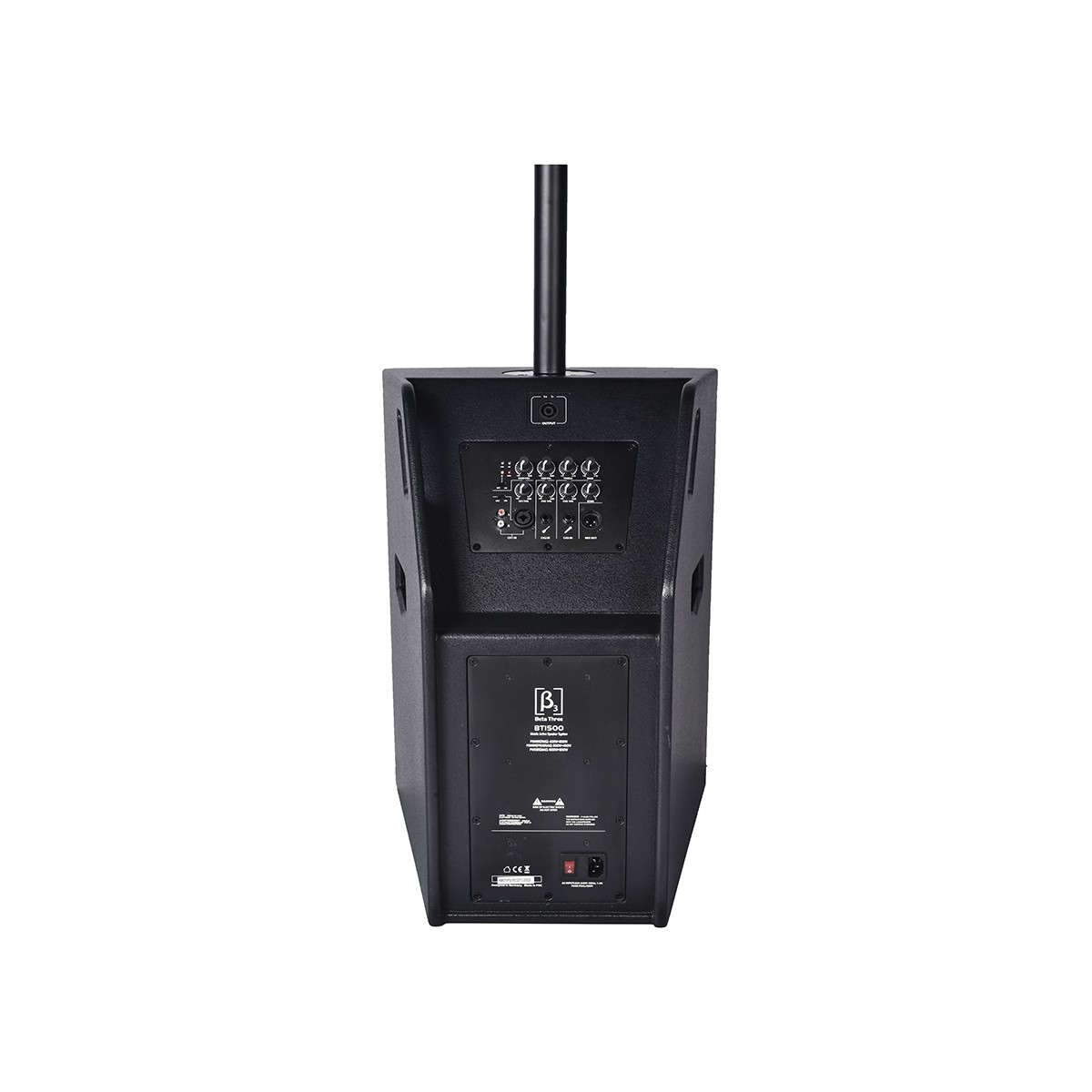 Sistema de audio activo Beta Three BT1500 con subwoofer de 15 pulgadas y Bluetooth