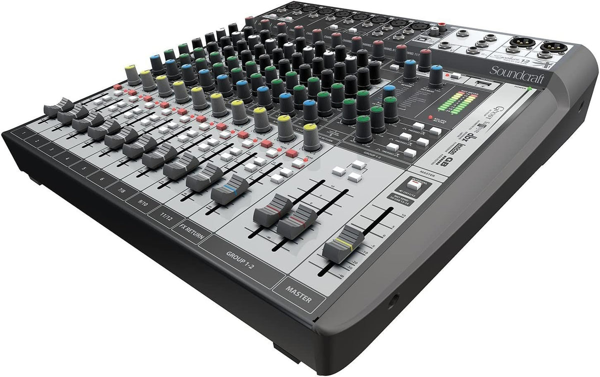 Consola análoga Soundcraft Signature 12MTK de 12 canales con USB multipista