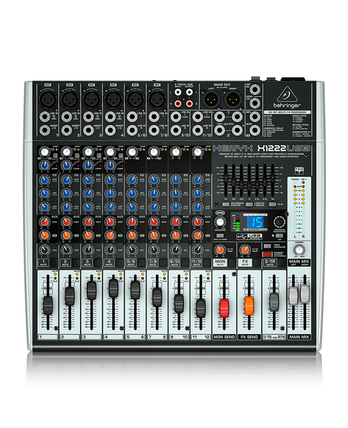 Mezclador análogo Behringer X1222USB de 6 entradas híbridas con USB
