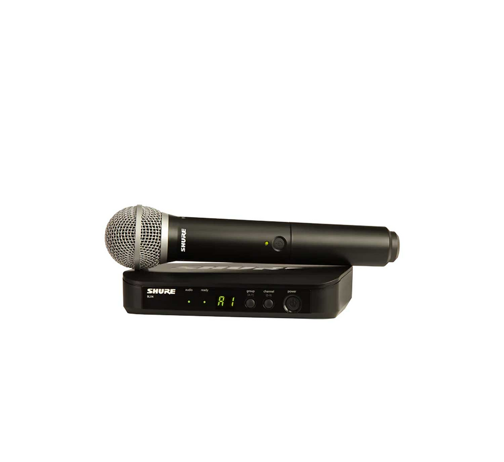 Micrófono inalámbrico de mano Shure BLX24/PG58 con receptor BLX4