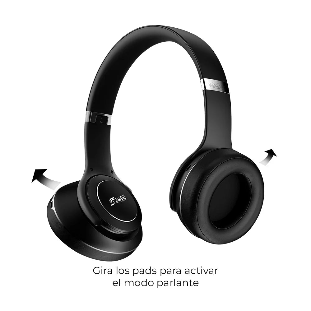 Audífonos de diadema con modo parlante Bluetooth J&R 082-MV Premium