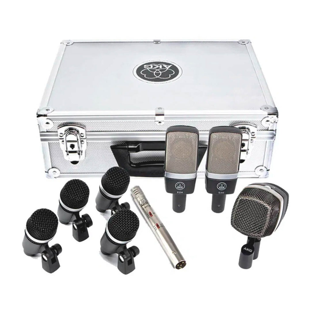 Kit de micrófonos para batería AKG Drumset Premium con estuche de aluminio