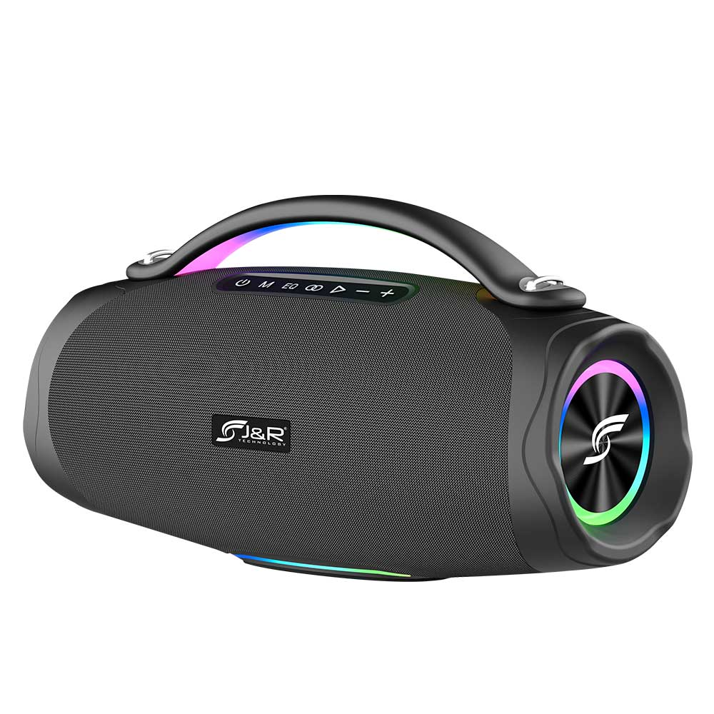Parlante recargable Bluetooth J&R Bass Box J4 con estuche rígido