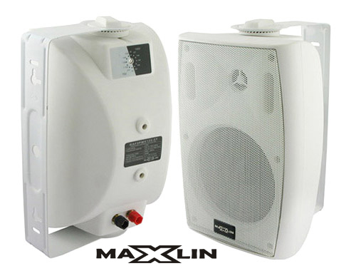 Par de parlantes ambientales Maxlin BAF5PMX1255TB de 5 pulgadas blancos