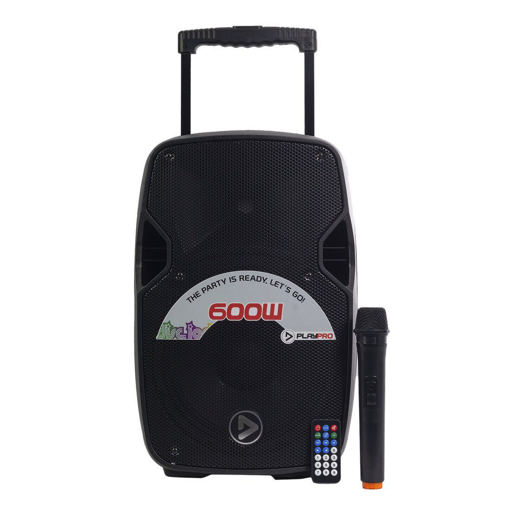 Cabina recargable PlayPro Party 600 de 10 pulgadas con Bluetooth