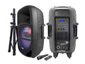 Cabina activa Maxlin MX15E de 15 pulgadas con trípode y micrófono