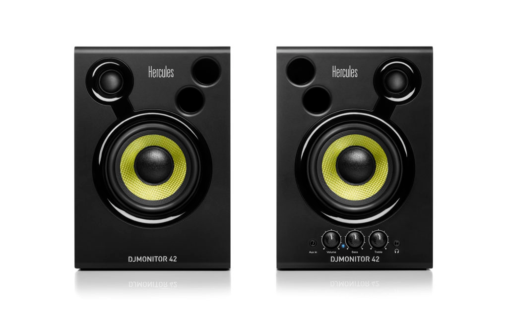 Parlantes de monitoreo activos Hercules DJ Monitor 42 con woofer de 10 cm
