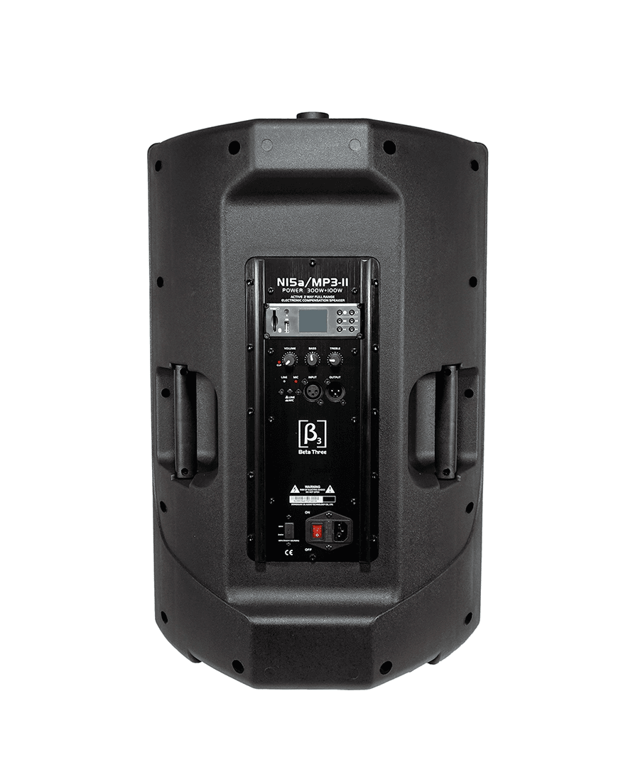 Cabina activa Beta Three N15A/MP3-II de 15 pulgadas con Bluetooth