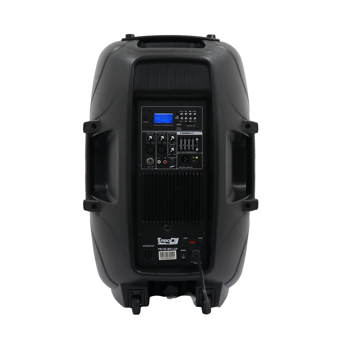 Cabina activa Pro DJ PB15E-MP3-OP de 15 pulgadas