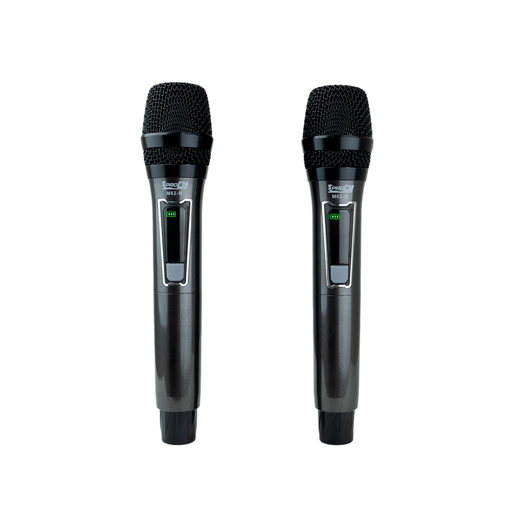 Kit de micrófonos inalámbricos UHF Pro DJ M62-M con mini receptor