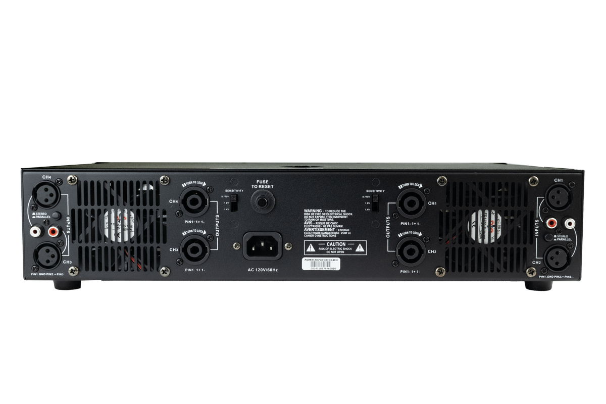 Amplificador de potencia Pro DJ G8-4CH de 4 canales 800 W
