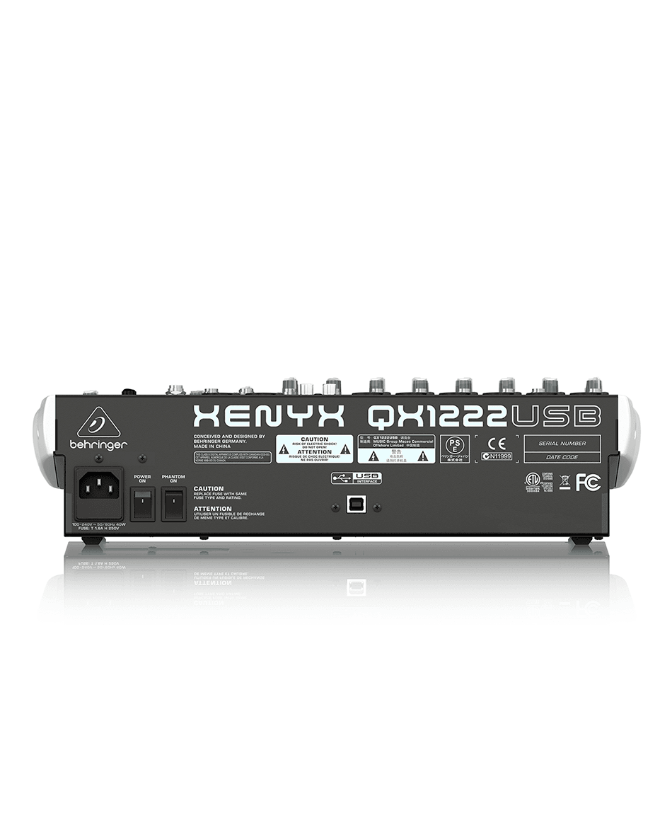 Mezclador análogo Behringer QX1222USB de 6 entradas híbridas con USB