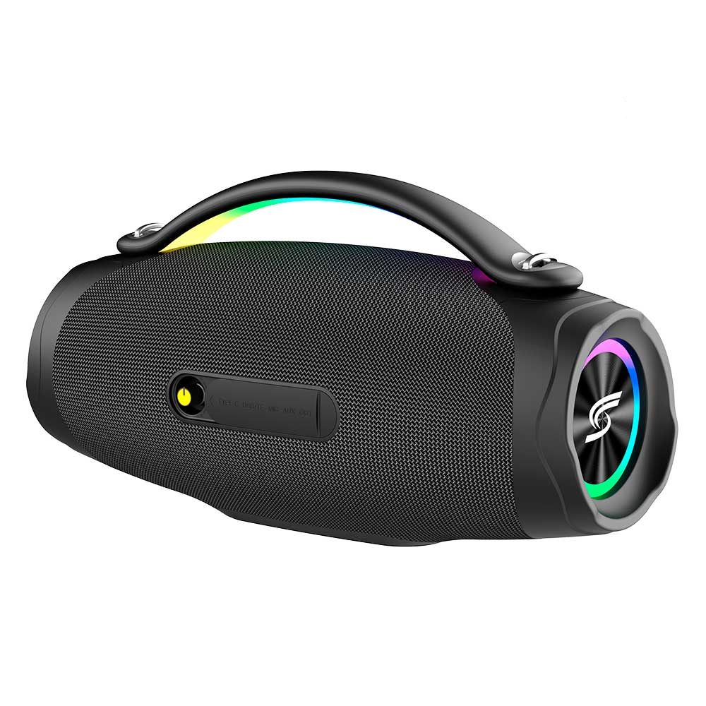 Parlante recargable Bluetooth J&R Bass Box J4 con estuche rígido