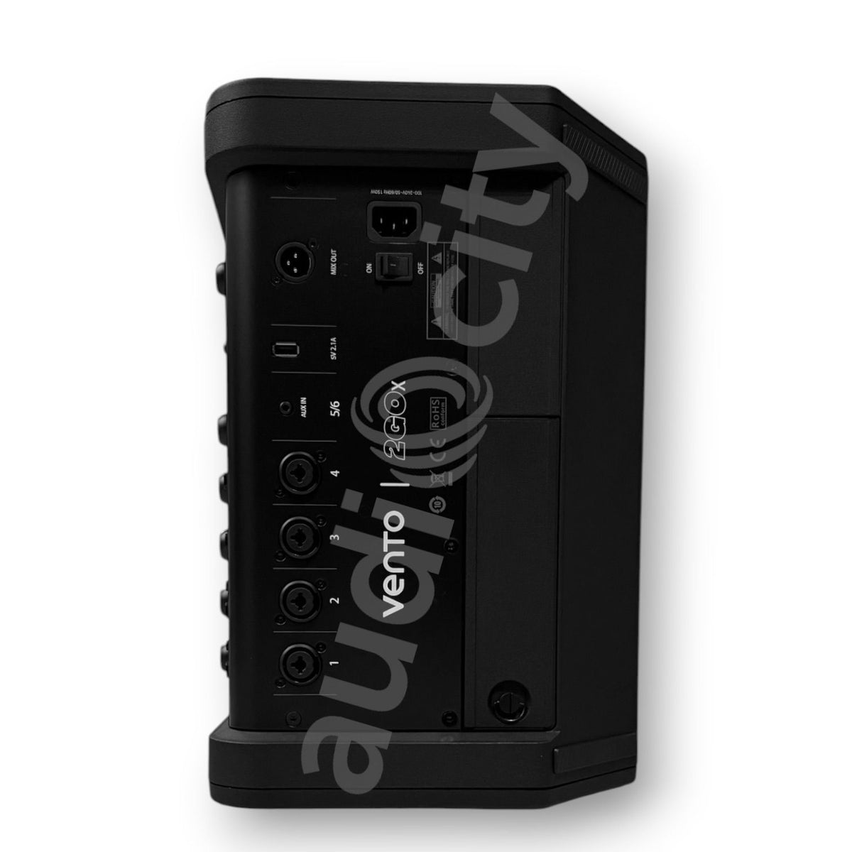 Parlante recargable Vento 2GOX de 8 pulgadas con forro tipo morral