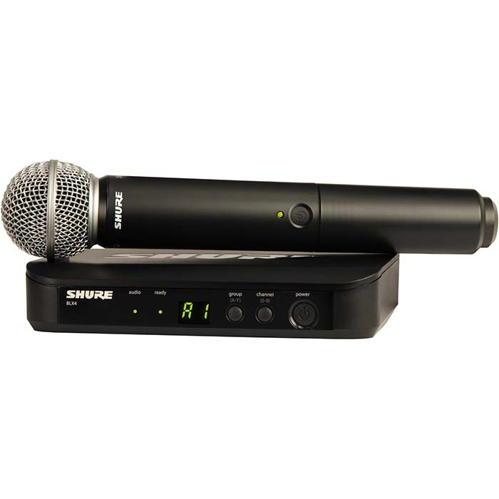 Micrófono inalámbrico de mano Shure BLX24/SM58 con receptor BLX4
