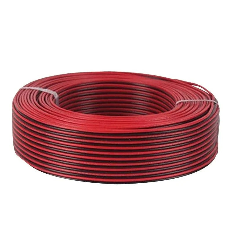 Rollo de cable polarizado AudioPro 2x18 de 100 metros rojo