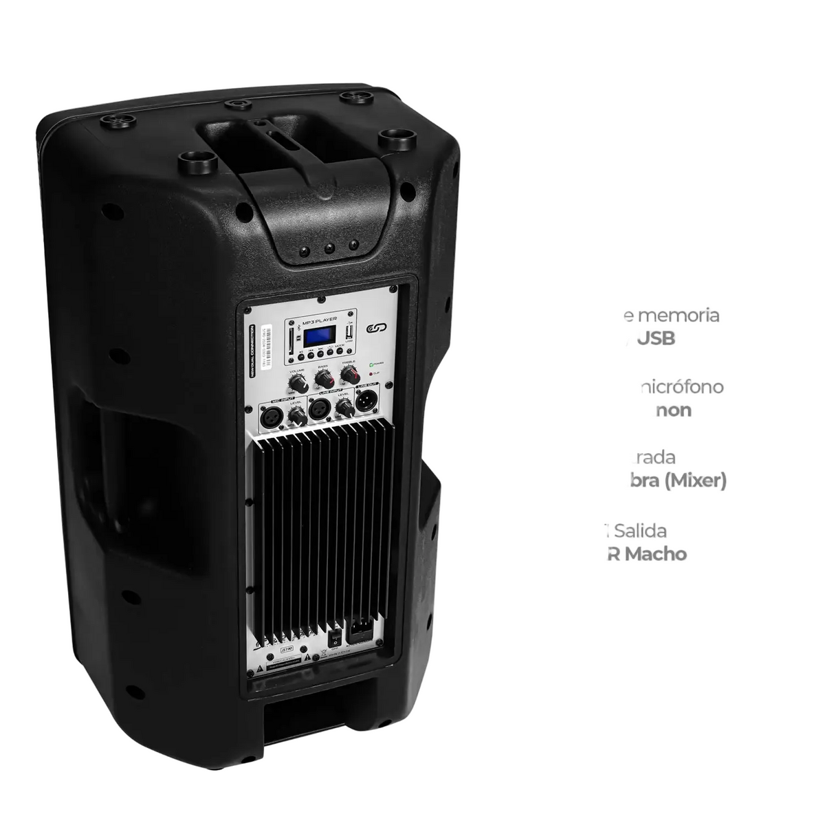 Cabina activa J&R J5190 de 15 pulgadas con Bluetooth