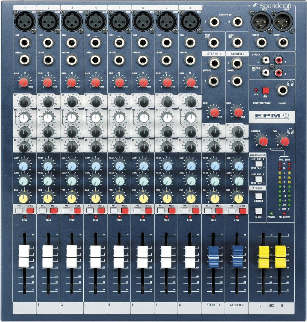Consola análoga Soundcraft EPM8 de 8 canales