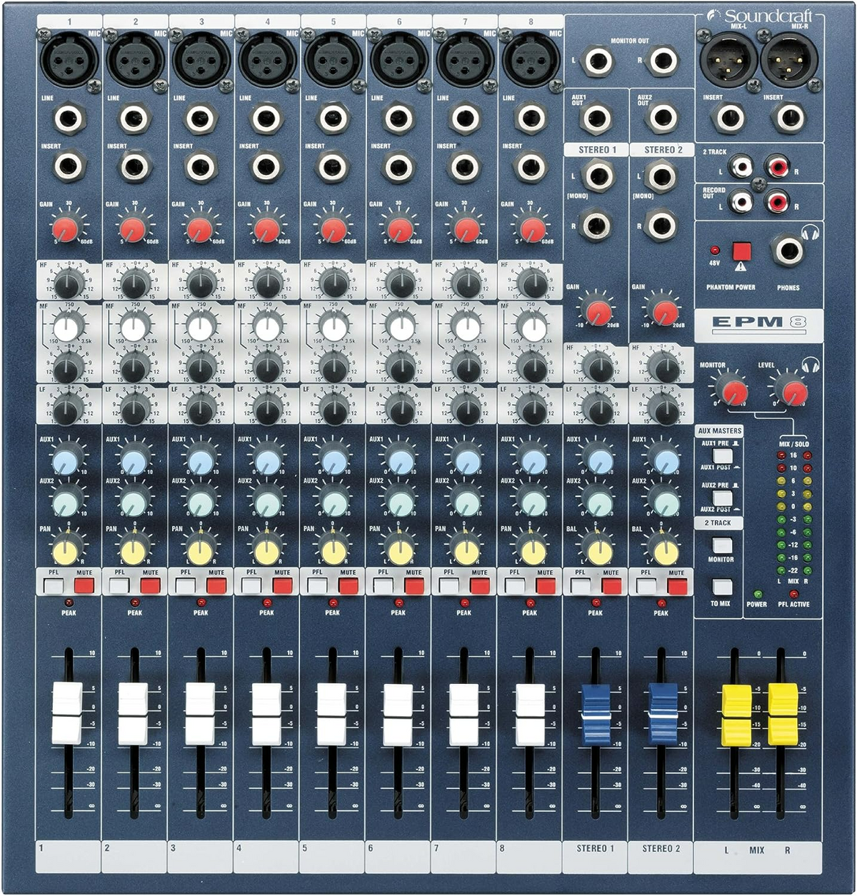 Consola análoga Soundcraft EPM8 de 8 canales