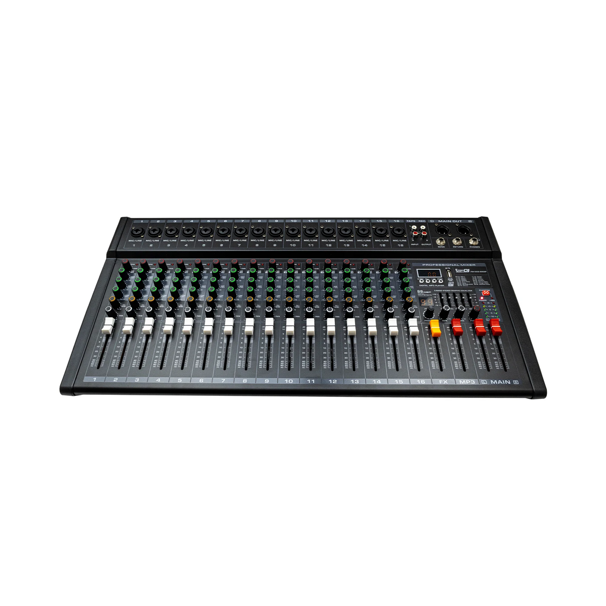 Consola análoga Pro DJ PM160S-99DSP de 16 canales con efectos DSP