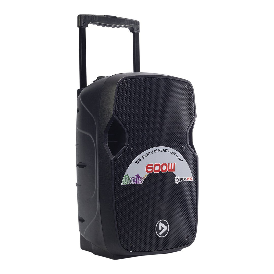 Cabina recargable PlayPro Party 600 de 10 pulgadas con Bluetooth