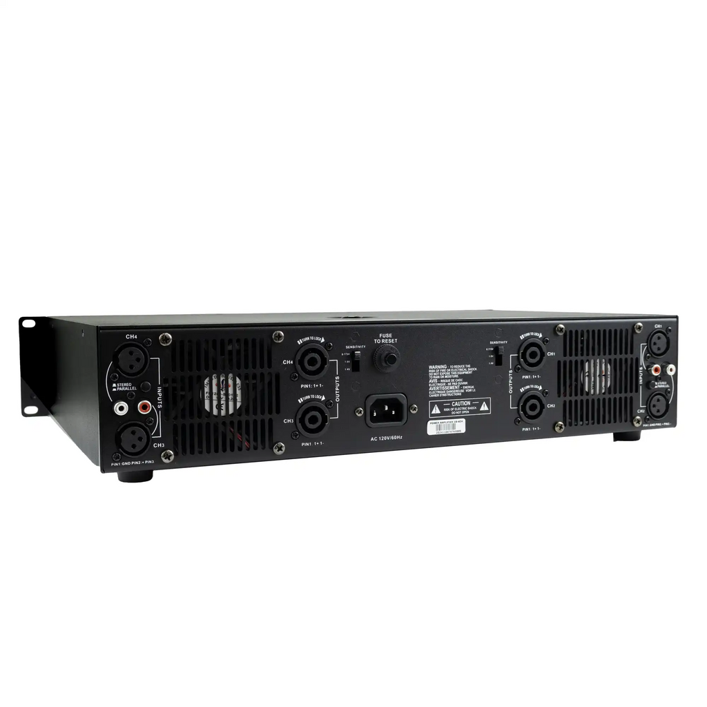 Amplificador de potencia Pro DJ G8-4CH de 4 canales 800 W
