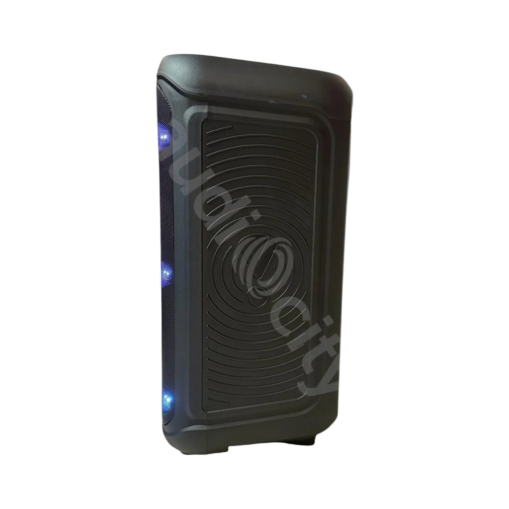 Parlante recargable J&R LIGHT FEST J5296 con doble woofer y luces RGB