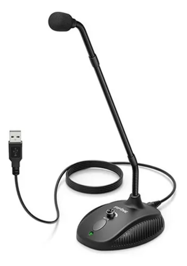 Micrófono USB de cuello de ganso RXE K052 cardioide