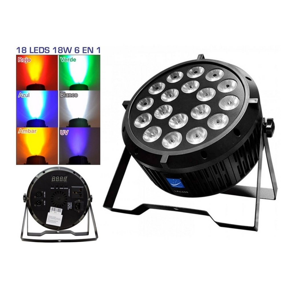 Par LED Big Dipper LPC006 con 18 LED de 10 W 6 en 1