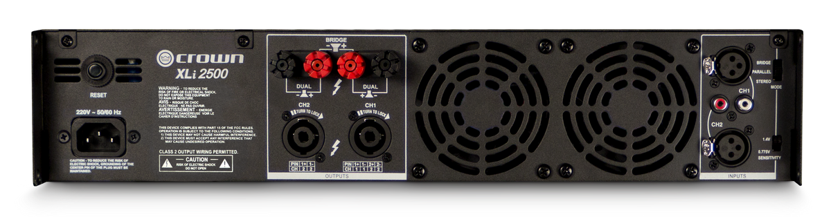 Amplificador de potencia Crown XLI2500 de 2 canales