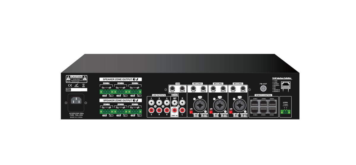 Matriz amplificada Dream Sound XMAM-6120MX de 6 entradas y 6 zonas